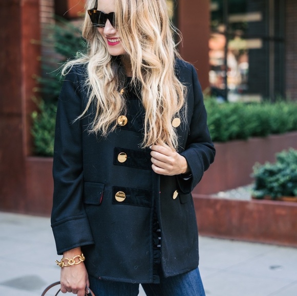 kate spade Jackets & Blazers - NWT KATE SPADE *Broome Street* Ruffle Velvet Coat